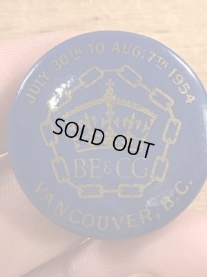 総合競技大会のコモンウェルスゲームズのビンテージ缶バッジ