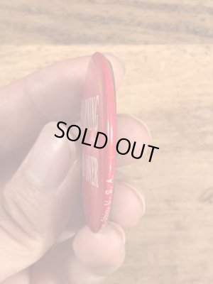 Warning Mad Loverのメッセージが書かれたビンテージ缶バッジ