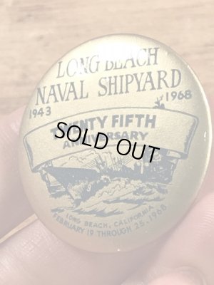 60年代頃のLong Beach Naval Shipyardのヴィンテージ缶バッチ