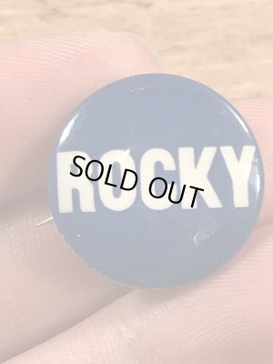 ネルソンロックフェラーのロッキーのビンテージ缶バッジ