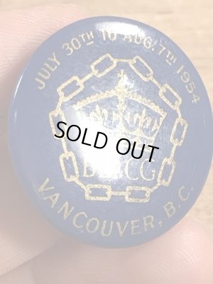 総合競技大会のコモンウェルスゲームズのビンテージ缶バッジ