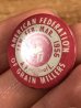 50年代頃のAmerican Federation Of Grain Millersのヴィンテージ缶バッチ