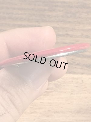 Warning Mad Loverのメッセージが書かれたビンテージ缶バッジ