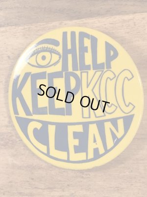 Help Keep KCC Cleanのヴィンテージ缶バッチ