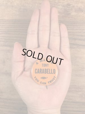 トニーカラベッロ市長のビンテージ缶バッジ