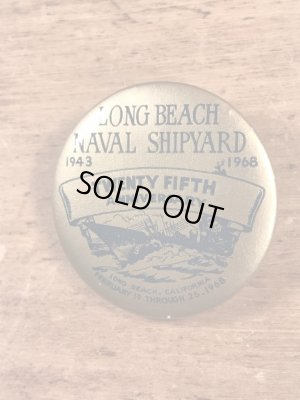 60年代頃のLong Beach Naval Shipyardのヴィンテージ缶バッチ