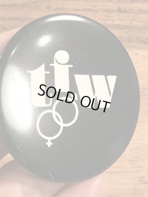 Female and Male TFWが描かれたビンテージ缶バッジ