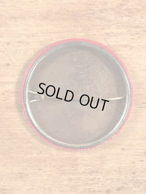 Warning Mad Loverのメッセージが書かれたヴィンテージ缶バッチ