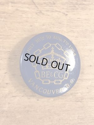 総合競技大会のコモンウェルスゲームズのビンテージ缶バッジ