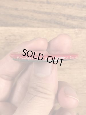 Warning Mad Loverのメッセージが書かれたヴィンテージ缶バッチ