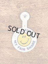 Smile Face “I Gave My Fair Share” Tin Tab　スマイル　ビンテージ　タブ　バッジ　70年代