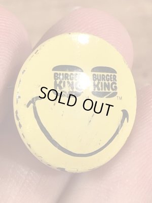 バーガーキングのスマイルのビンテージ缶バッジ