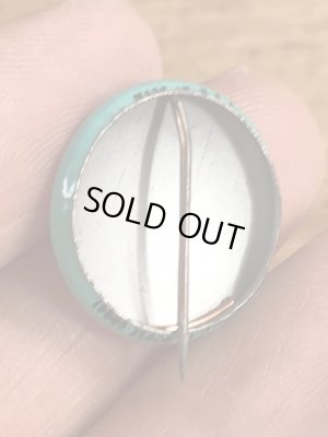 スマイルフェイスのブリキ製のヴィンテージ缶バッチ