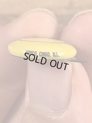 スマイルフェイスのブリキ製のヴィンテージ缶バッチ