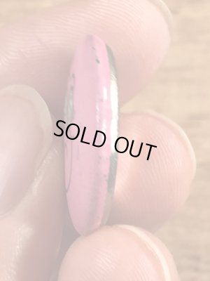 目が$マークになったスマイルのビンテージ缶バッジ