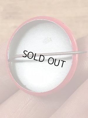 スマイルの顔とメッセージが書かれたビンテージ缶バッジ