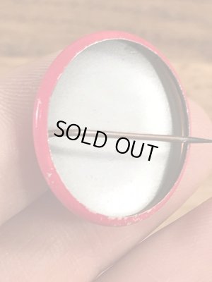 スマイルフェイスの企業物のヴィンテージ缶バッチ