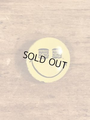 バーガーキングのスマイルのビンテージ缶バッジ