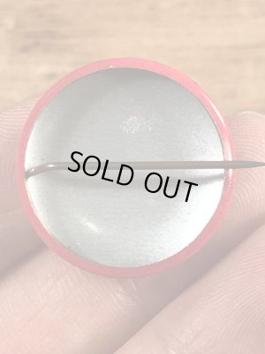 スマイルの顔とメッセージが書かれたヴィンテージ缶バッチ