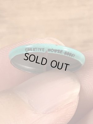 スマイルフェイスのブリキ製のヴィンテージ缶バッチ