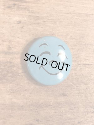 スマイルの顔が描かれたビンテージ缶バッジ