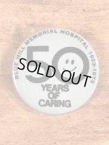 50 Years Of Caring Smile Face Pinback　スマイル　ビンテージ　缶バッジ　缶バッチ　70年代