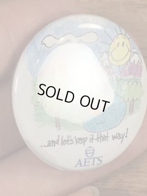 80年代頃の企業物のビンテージ缶バッジ