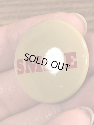 70年代〜頃のSmileの文字が書かれたヴィンテージ缶バッチ