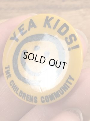 70年代〜頃のスマイルフェイスのヴィンテージ缶バッチ