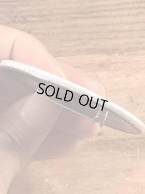 70年代〜頃のハットを被ったスマイルフェイスのヴィンテージ缶バッチ