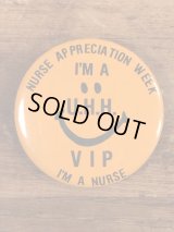 I'm A U.H.H.Vip Smile Face Pinback　スマイル　ビンテージ　缶バッジ　缶バッチ　70年代〜