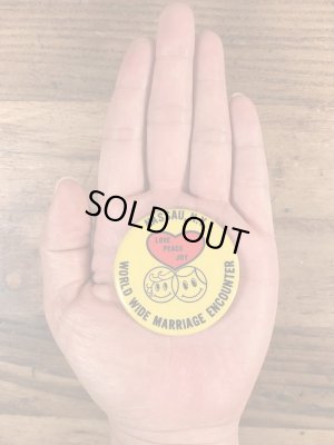 70年代頃のスマイルのビンテージ缶バッジ