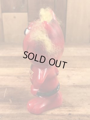 70年代頃のレッドデビルの猫のヴィンテージメッセージドール