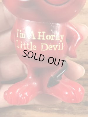 70年代頃のレッドデビルの猫のヴィンテージメッセージドール