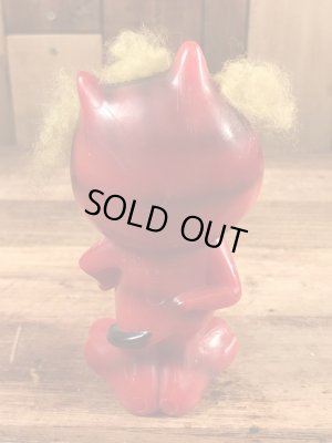 70年代頃のレッドデビルの猫のヴィンテージメッセージドール