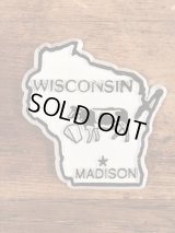 “Wisconsin” State Souvenir Rubber Magnet　ウィスコンシン州　ビンテージ　マグネット　スーベニア　90年代