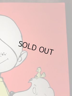 70年代頃のスヌーピーとチャーリーブラウンモチーフのヴィンテージブラックライトポスター