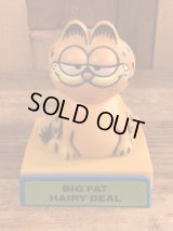 Garfield “Big Fat Hairy Deal” Plastic Push Gimmick Toy　ガーフィールド　ビンテージ　ギミックトイ　80年代