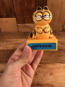他の写真1: Garfield “I Hate Cute” Plastic Push Gimmick Toy　ガーフィールド　ビンテージ　ギミックトイ　80年代