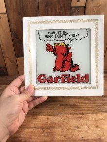 他の写真3: Garfield “Rub It In...” Wall Art Glass Plate　ガーフィールド　ビンテージ　ガラスプレート　70〜80年代