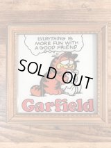 Garfield “Everything Is...” Art Glass Plate Wall Hanging　ガーフィールド　ビンテージ　壁掛け　ガラスプレート　70〜80年代