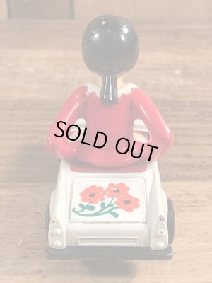 マッチボックス社製のポパイのオリーブのヴィンテージのダイキャストミニカー