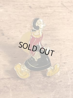 80年代頃のポパイのオリーブのビンテージピンバッジ