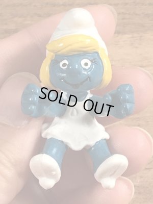 オープンカーに乗ったスマーフェットのヴィンテージPVCフィギュア