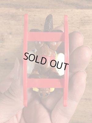 ロッキングホースに乗ったスーパースマーフのヴィンテージPVCフィギュア