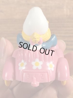 オープンカーに乗ったスマーフェットのヴィンテージPVCフィギュア