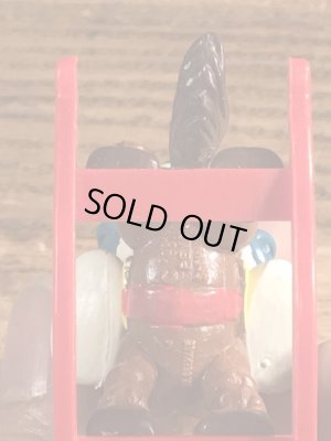 ロッキングホースに乗ったスーパースマーフのヴィンテージPVCフィギュア