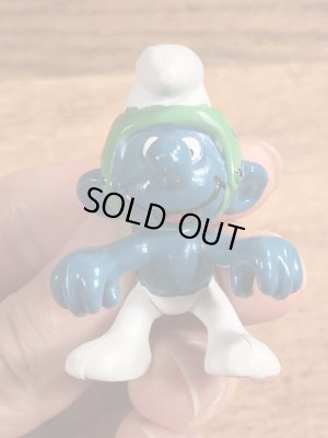 オープンカーに乗ったスーパースマーフのヴィンテージPVCフィギュア