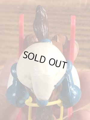 ロッキングホースに乗ったスーパースマーフのヴィンテージPVCフィギュア