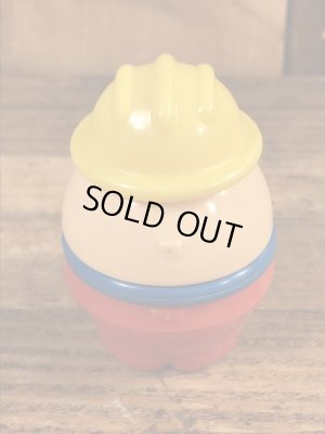 赤ボトムの作業員のリトルタイクスのトドルトッツのヴィンテージトイ